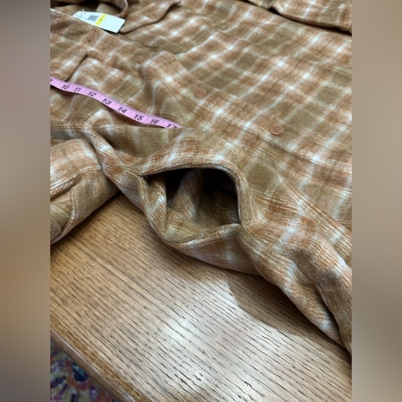 Jessica Simpson NWT Romi long plaid flannel button up sz Medium 20” p2p - Picture 9 of 10